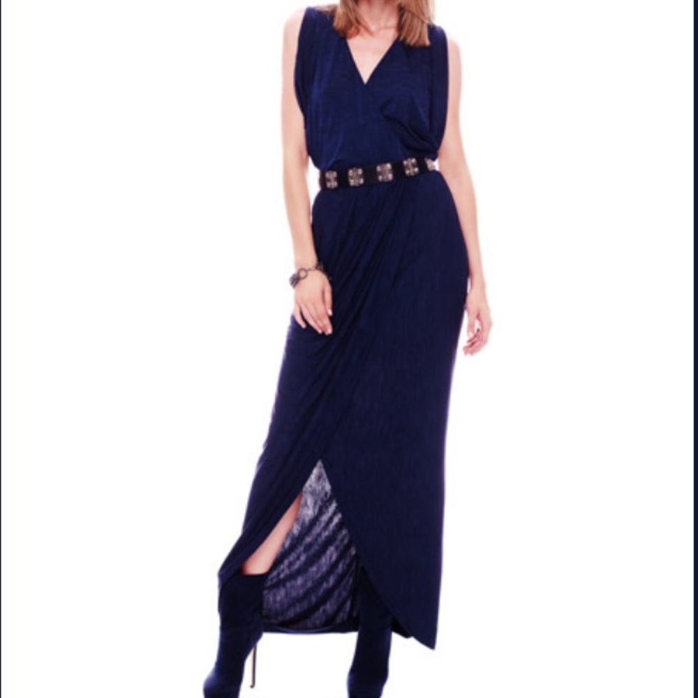 NEW Nicole Miller Flutter Sleeve Wrap Dress